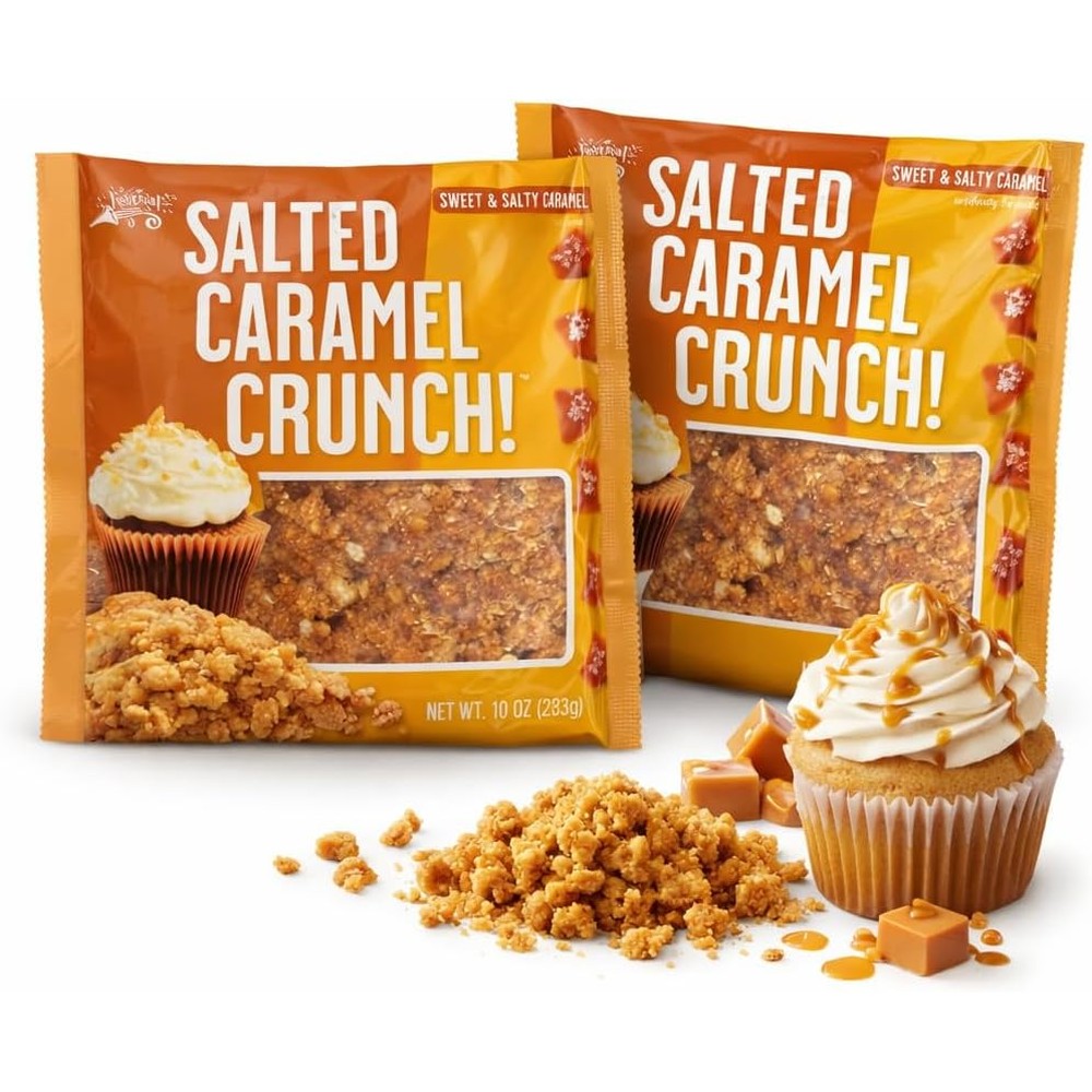 Crafty Cooking Kits Salted Caramel Crunch Toppings front view packaging for gourmet baking toppings