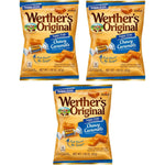 Werther's Original Sugar Free Chewy Caramels front view pack of three imported USA candies.