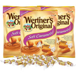 Werther's Original Soft Caramels front view of the three pack candy bags.