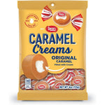 Goetze's Candy Classic Vanilla Caramel Creams four ounce bag front view displaying authentic USA imported chewy candies.