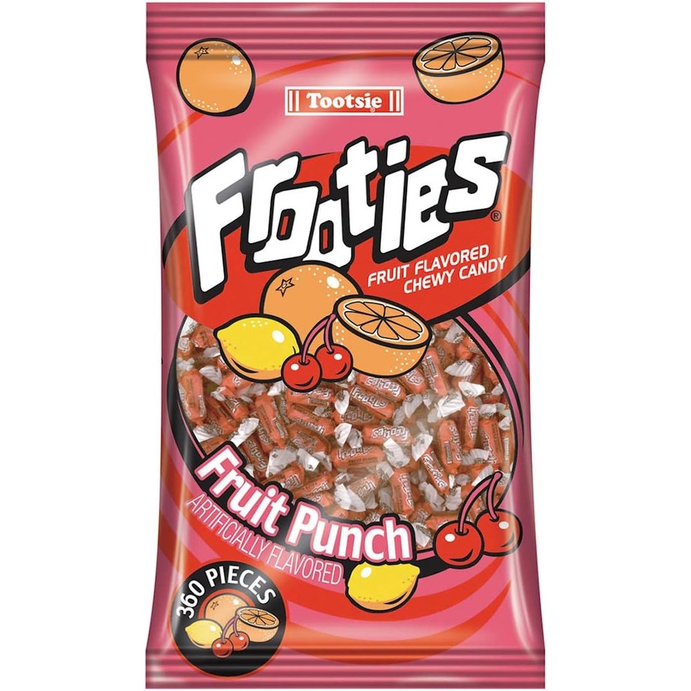 Tootsie Roll Red Frooties Fruit Punch Chewy Candy 38.8 Ounce bag front view