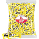 Sweetside Candy Co. Banana Flavored Chewy Taffy Candy 1 Pound Bulk Bag front view