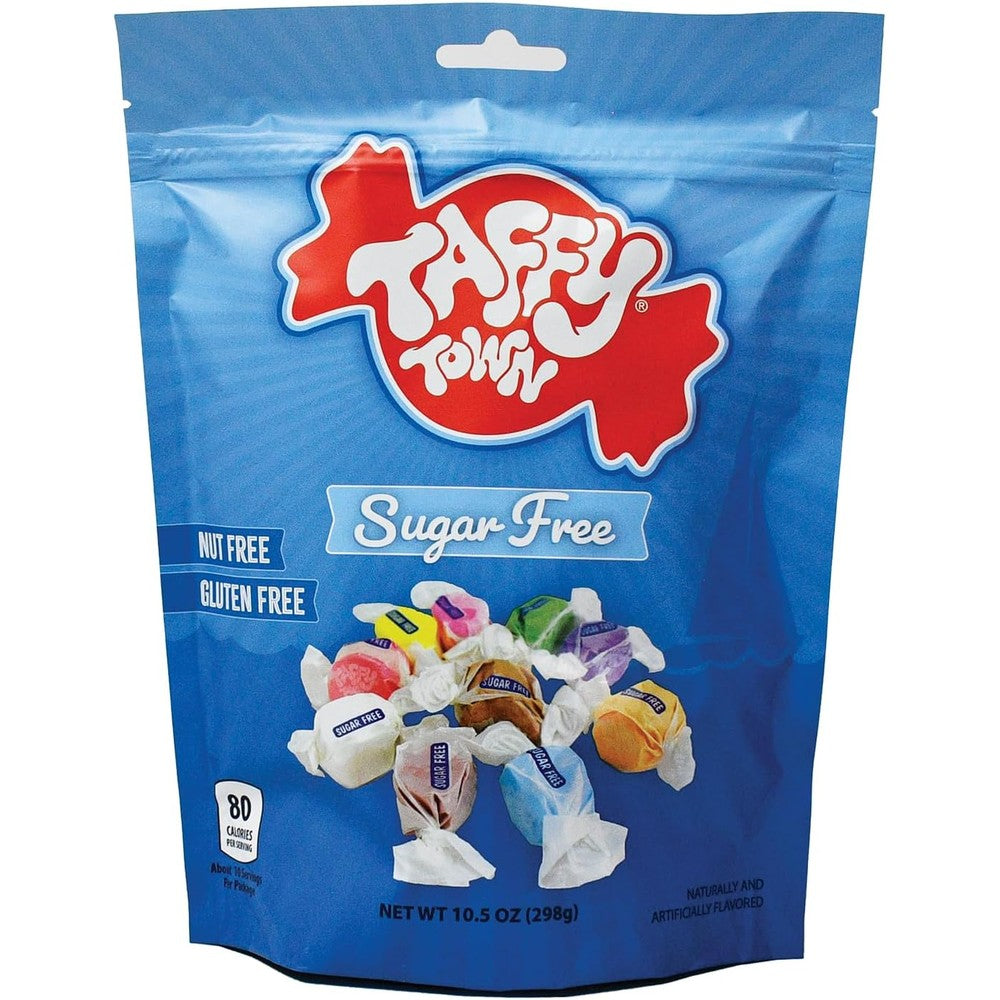 Taffy Town Sugar Free Assorted Salt Water Taffy front bag view