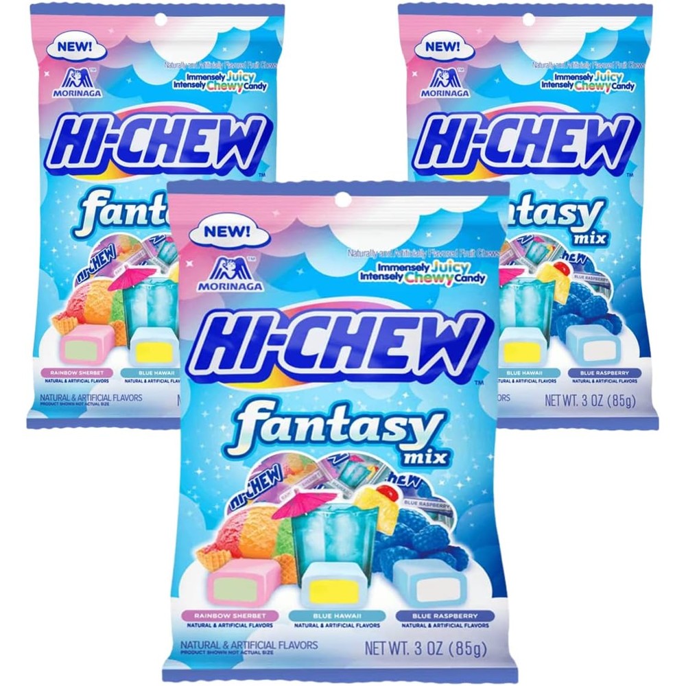 HI-CHEW Fantasy Mix Candy front view packaging 3 Ounce bag