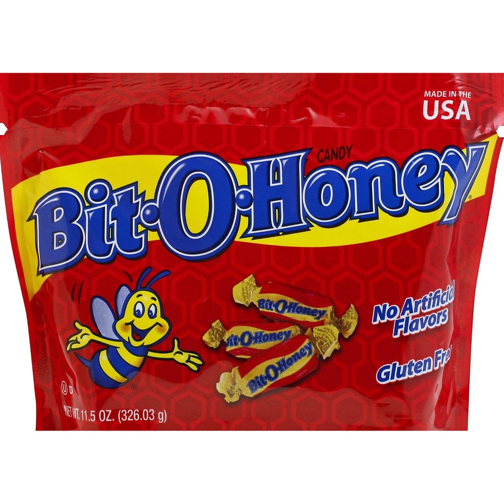 Pearson's Bit-O-Honey Chewy Candy Pieces 11.5 Ounce bag front view imported candy
