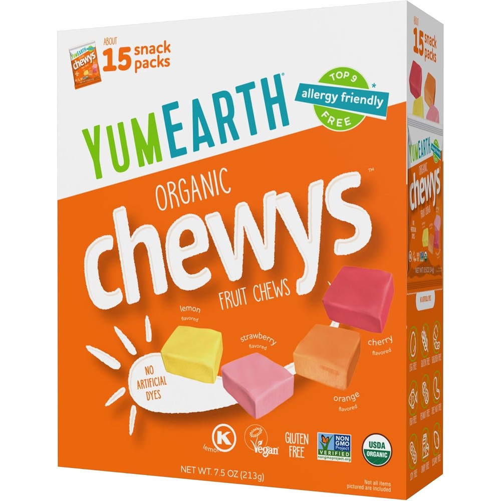 YumEarth Organic Chewys 15 Count front package view organic candy India