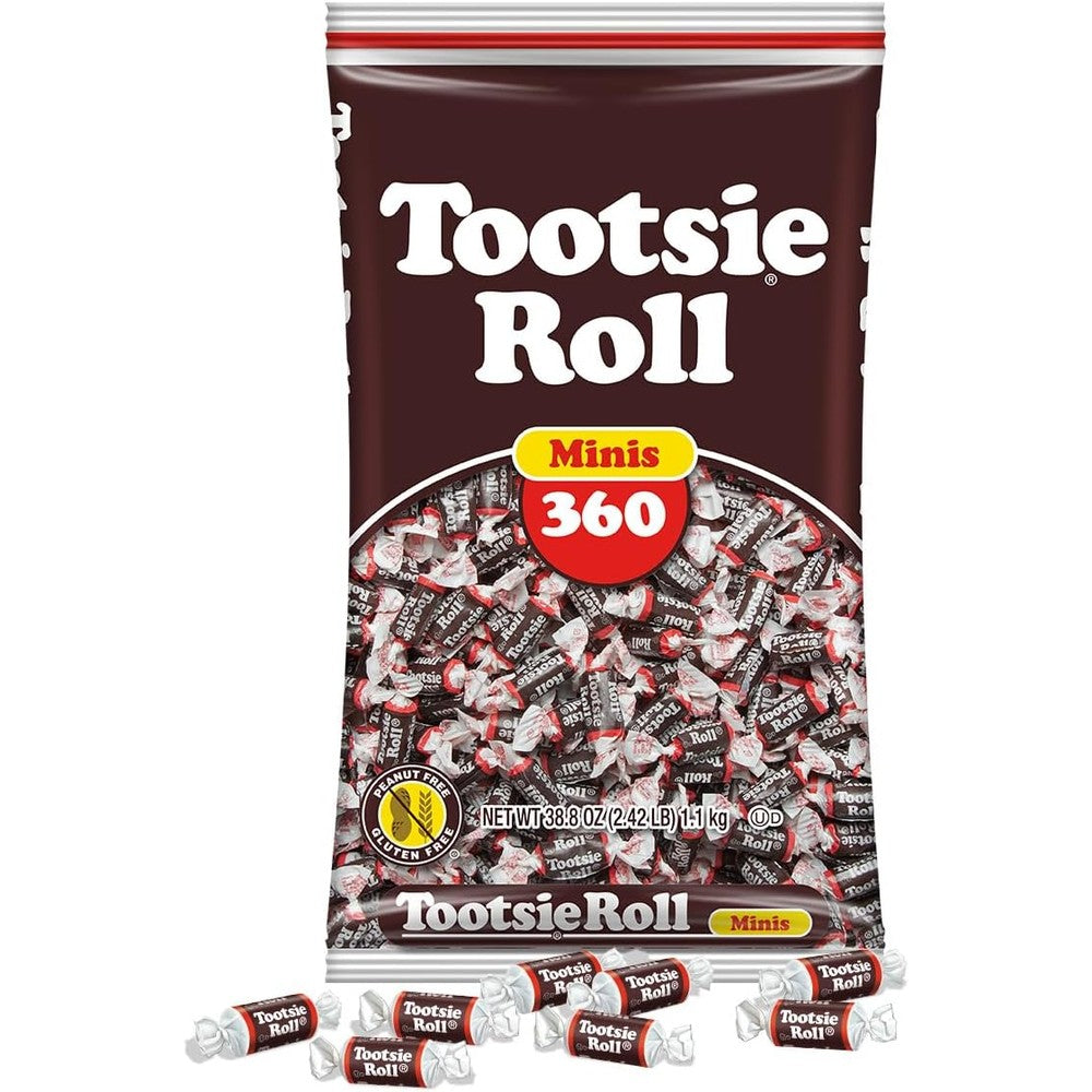 Tootsie Roll Minis chewy chocolate candy 38.8 Ounce front view