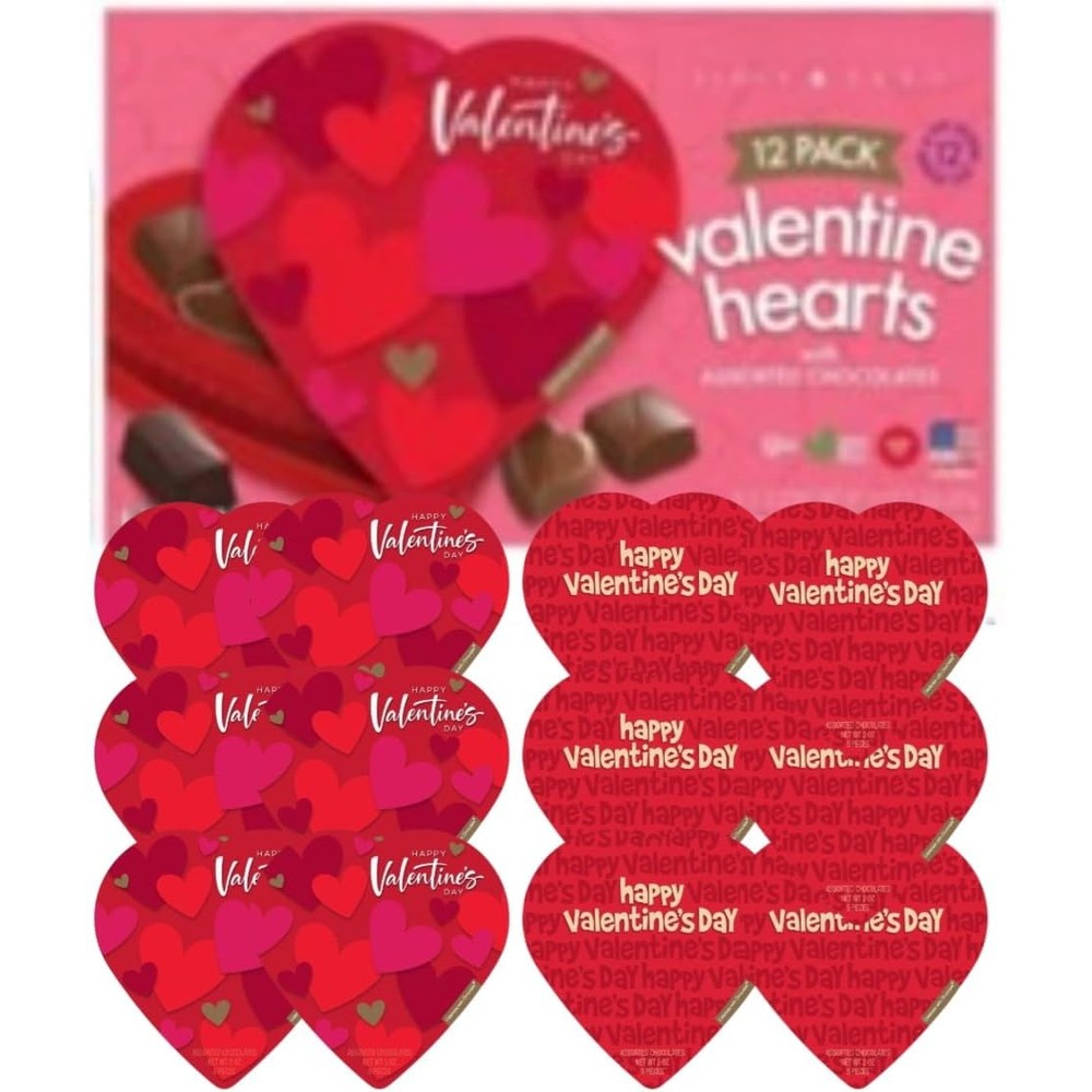 Elmer Valentine's Day Chocolate Gift Box front view showing festive holiday packaging.