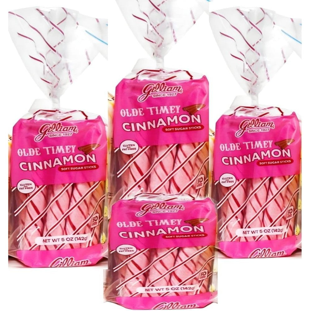 HUBZ Gilliam Olde Timey Cinnamon Soft Sugar Sticks front view pack of forty.