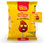 Vero Mango Chili Covered Mango Flavored Lollipops Spicy Mexican Candy 40 Pieces