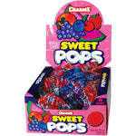 Tootsie Roll Charms Sweet Pops In Assorted Fruit Flavors Lollipops Box Forty Eight Count Thirty Ounce