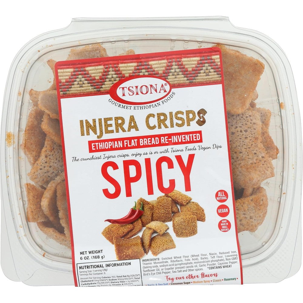 Tsiona Foods Spicy Injera Crisps front view