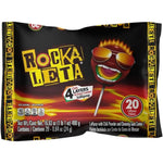 Alebrixes Rockaleta spicy lollipops 20 pack front view
