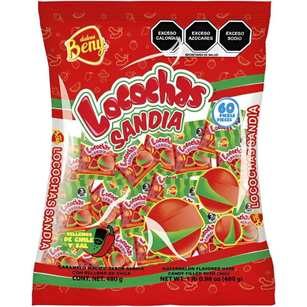 Beny Locochas Watermelon Sandia Hard Candy bag front view