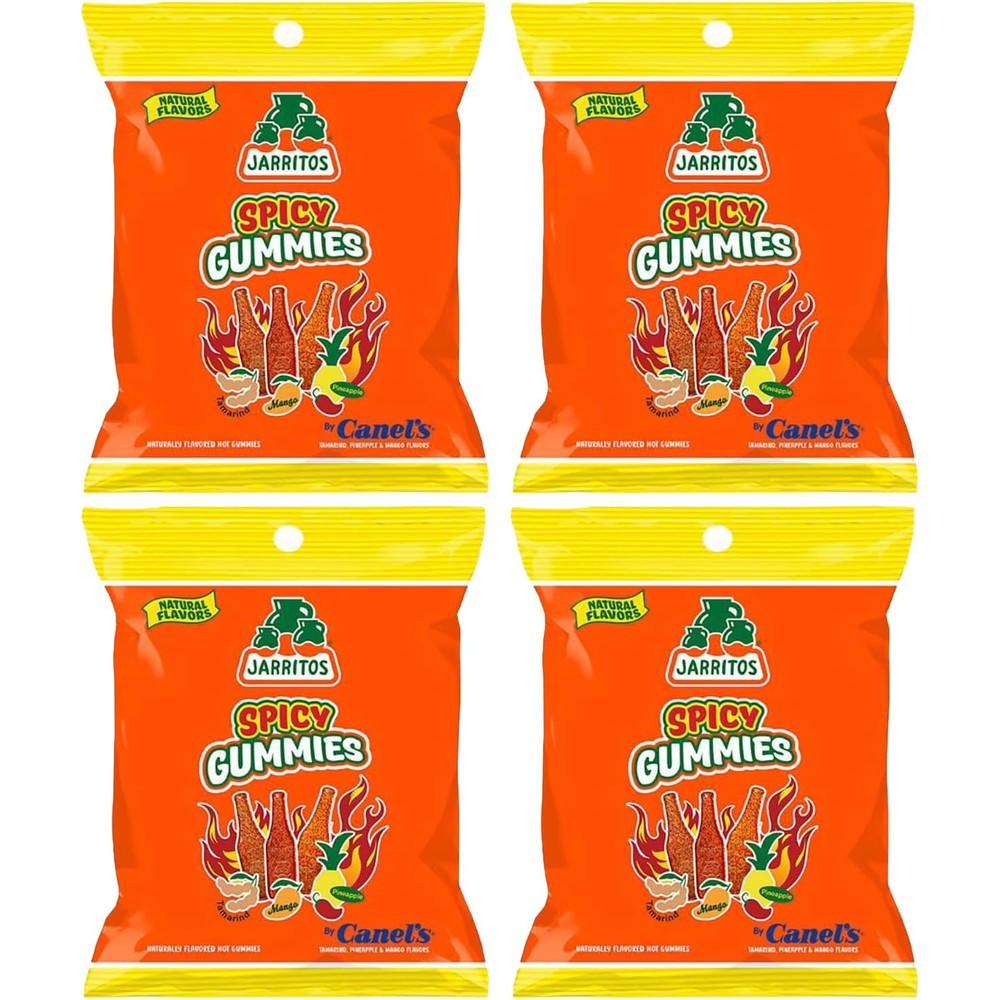 Jarritos Spicy Gummies 4 pack front view imported snack