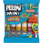 Pelon Pelo Rico mini assorted candy bottles front view