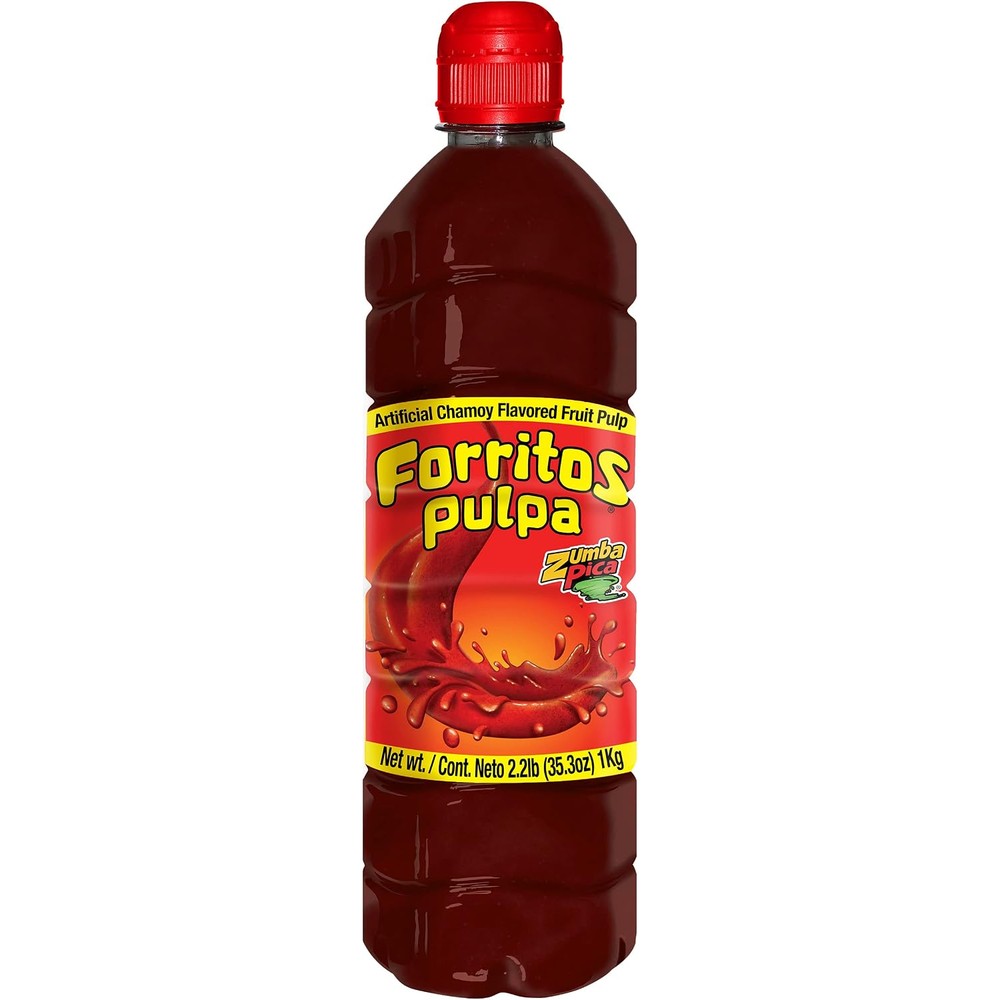 Zumba Pica Forritos Pulpa Chamoy Sauce 1 kilogram bottle front view
