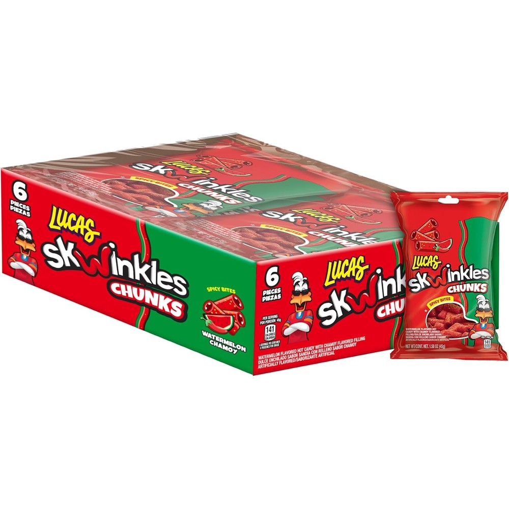 Lucas Skwinkles Candy Chunks Watermelon Tamarind front view packaging