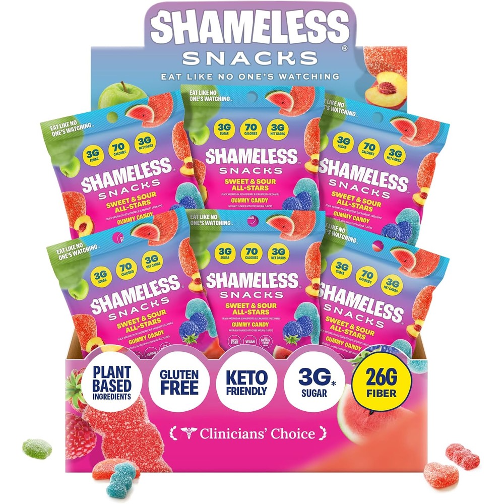Shameless Snacks Sweet and Sour All-Stars front view packaging