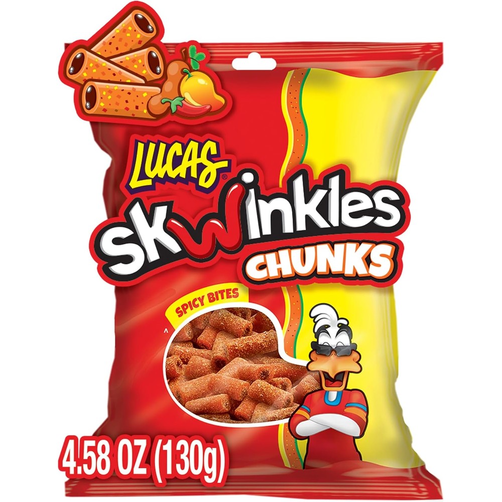 Lucas Skwinkles Mango and Tamarind Sweet and Sour Candy Chunk front view
