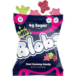 Blobs Sour Gummy Candy front view of mixed flavor low sugar pack