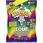 Warheads Extreme Sour Hard Candy Assorted Flavors Sour Apple Black Cherry Blue Raspberry Lemon And Watermelon 56 Grams Pouch