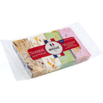 Le Nougat by Chabert and Guillot French Nougat Assortment Tray front view displaying four soft flavored loaves.