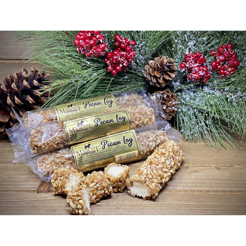 Mascot Pecan Shelling Company Pecan Log Rolls Gift Bag Three Individually Wrapped Gourmet Southern Treats Four Ounces Each
