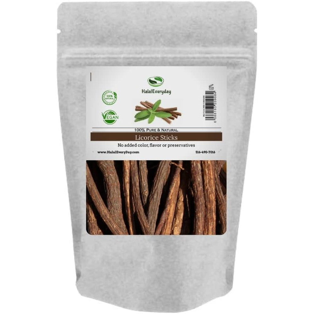 Jalpur HalalEveryDay African Licorice Sticks 100 Percent Pure Natural Licorice Root Thin Width Assorted Length 1 Pound