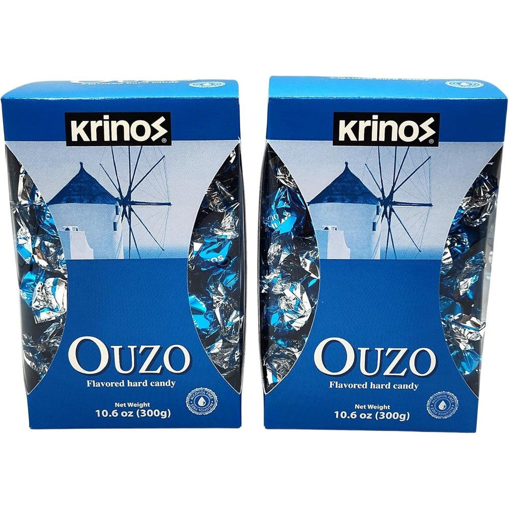Krinos Ouzo Candy licorice flavored hard candy front view
