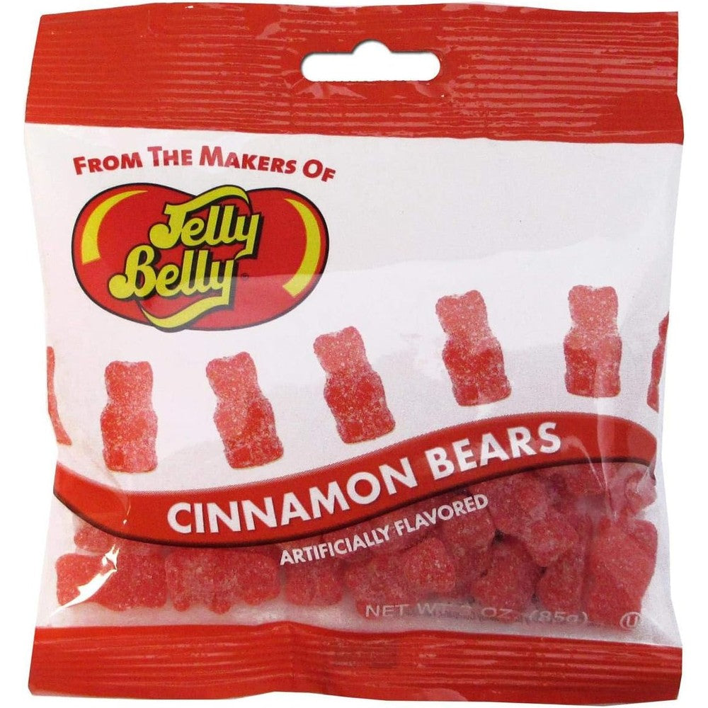 Jelly Belly Confections Hot Cinnamon Bears Spicy Chewy Gummy Candy Three Ounce Bag