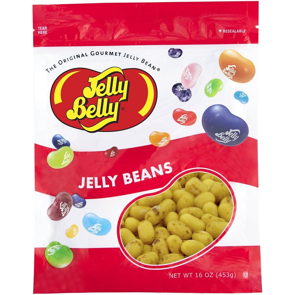 Jelly Belly Top Banana Gourmet Jelly Beans Made With Real Banana Puree Fat Free Gluten Free Candy In Resealable Bag 1 Pound 16 Ounces