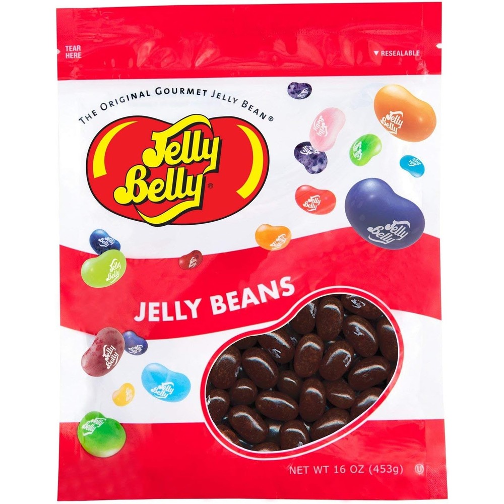 Jelly Belly A&W Root Beer Jelly Beans Gourmet American Soda Flavor Candy in Resealable Bag Imported From United States One Pound Sixteen Ounces