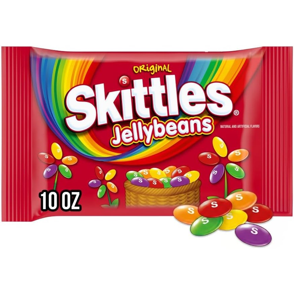 Skittles Original Flavor Jellybeans front view packaging of imported American seasonal candy.