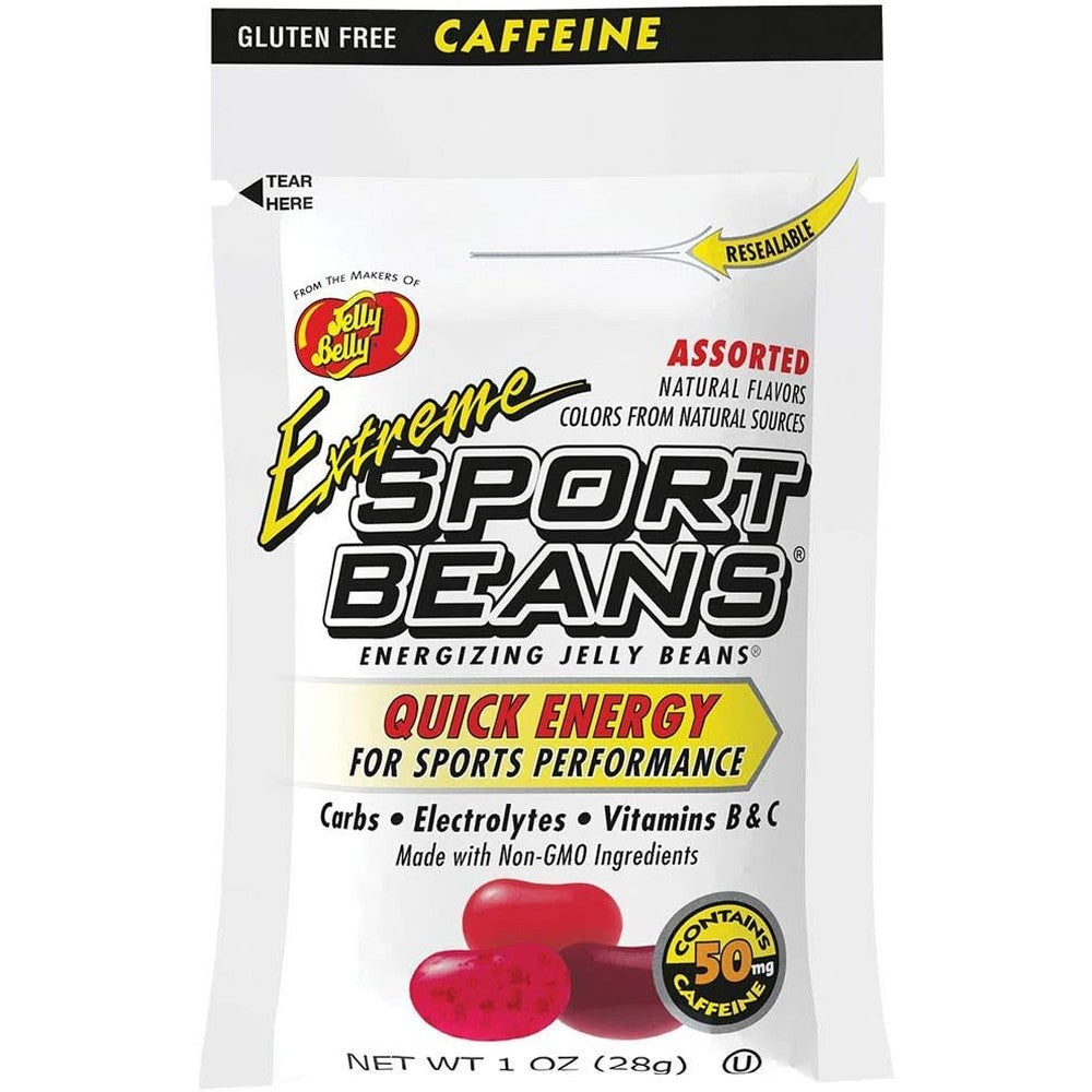 Jelly Belly Extreme Sport Beans Assorted pack front view energy chews for athletes