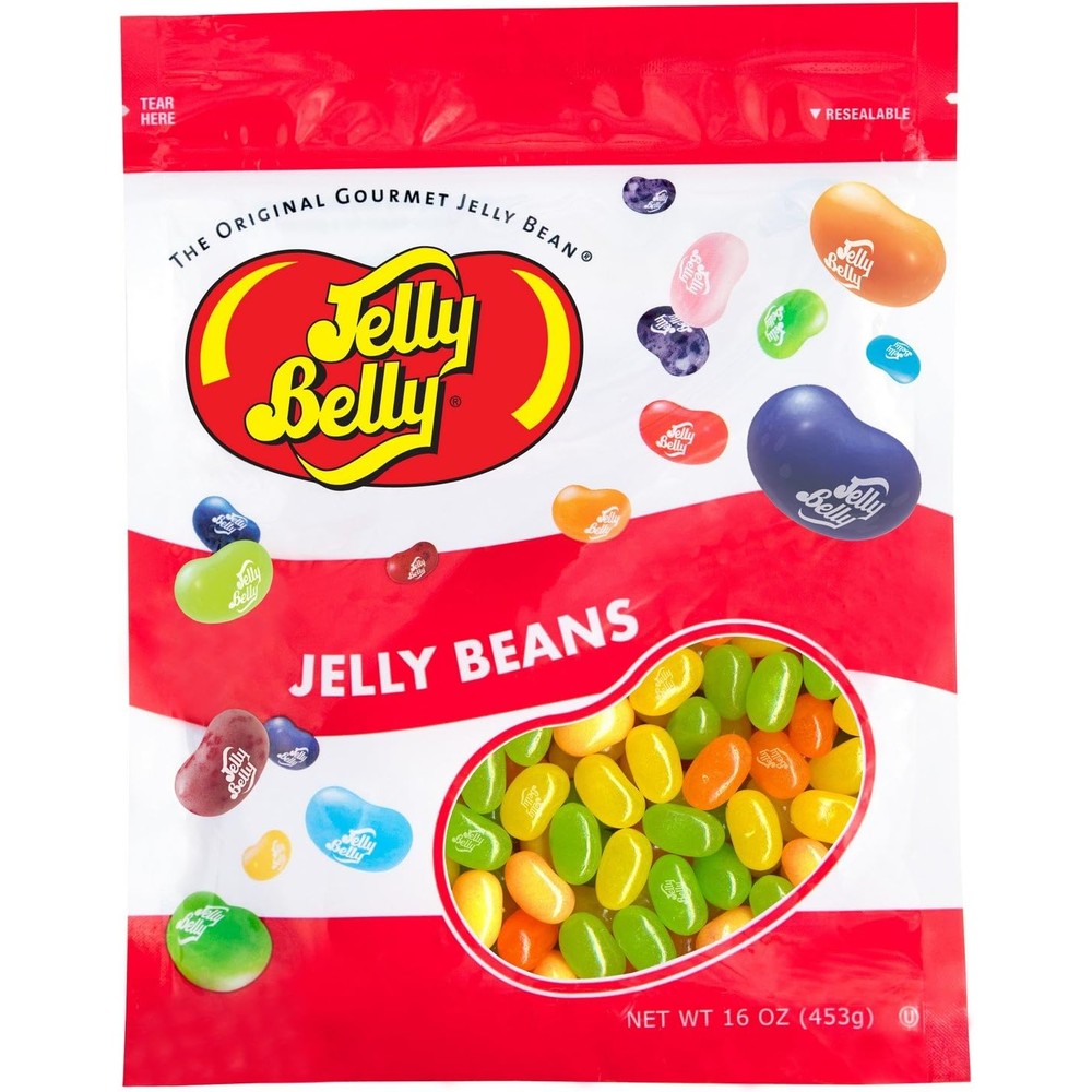 Jelly Belly Sunkist Citrus Mix Assorted Gourmet Jelly Beans Made With Real Fruit Juice Resealable Bag 1 Pound