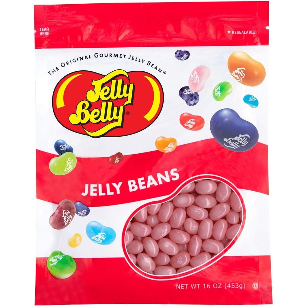 Jelly Belly Bubble Gum Gourmet Jelly Beans Imported Premium Flavor Candy For Parties and Snacking in a Resealable Pack One Pound Sixteen Ounces