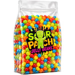GEEOOLLAH sour jelly beans bulk candy bag front view featuring assorted fruit flavors.