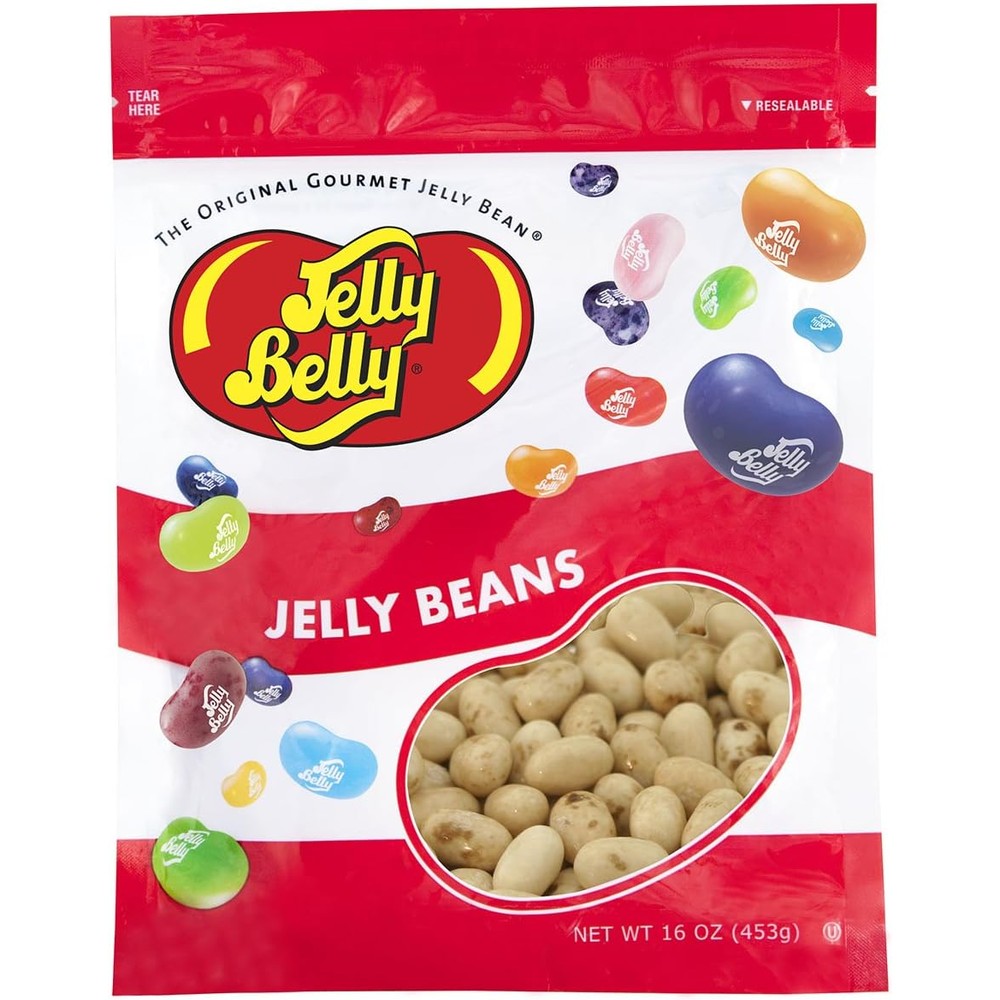 Jelly Belly Toasted Marshmallow Gourmet Jelly Beans Authentic Campfire Flavor 16 Ounce Resealable Bag Imported USA Candy