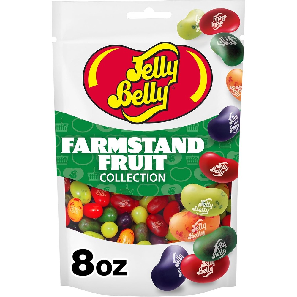 Jelly Belly Farmstand Fruit Jelly Beans eight ounce pouch front view