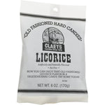Claeys Old Fashioned Hard Candy Licorice Authentic USA Imported Black Licorice Flavored Sweets 6 Ounce Bag