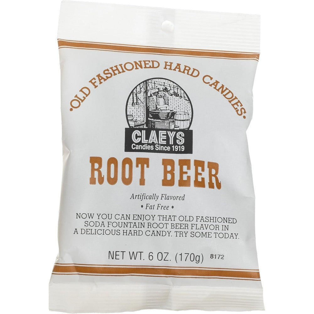 Claeys Old Fashioned Hard Candy Root Beer Flavor 6 Ounces Authentic USA Imported Sweet Treats