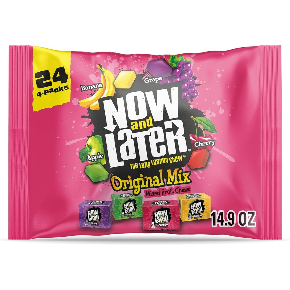 Now and Later Original Mix chewy candy 24 count box front view