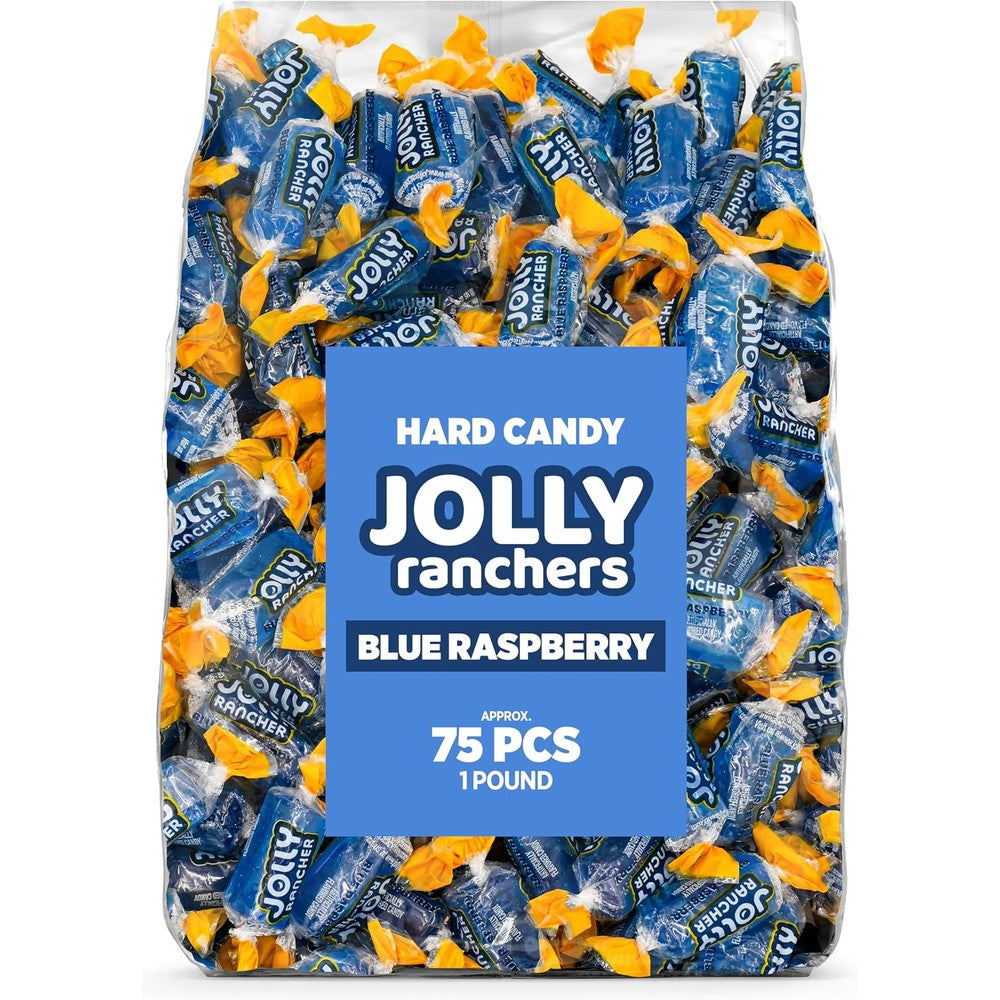 Candylish Blue Raspberry Jolly Rancher Hard Candy 1 Pound Bag front view