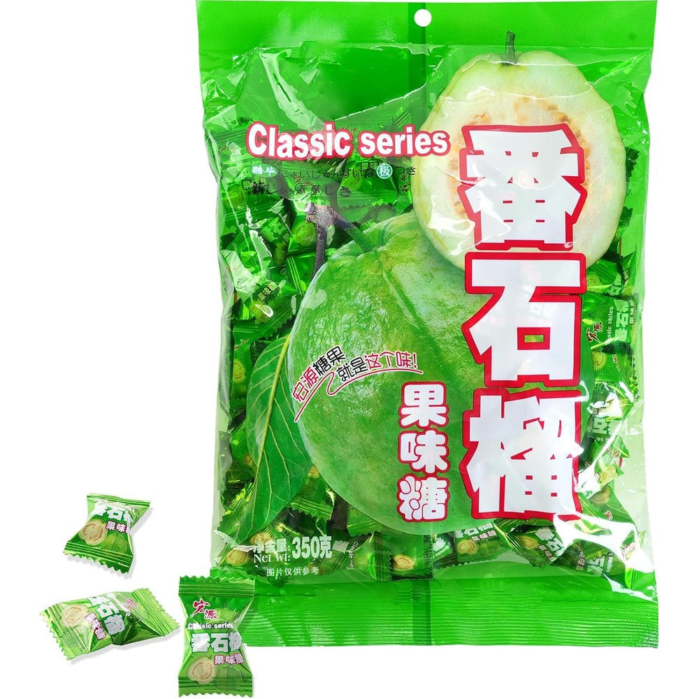 Hongyuan Guava Hard Candy 350g front view