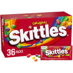 Skittles Original Chewy Candy Full Size Fruit Flavored Individually Wrapped Bulk Box 2.17 Ounce 36 Count