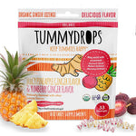 Tummydrops Organic Tropical Ginger Variety Pack front view packaging for natural nausea relief