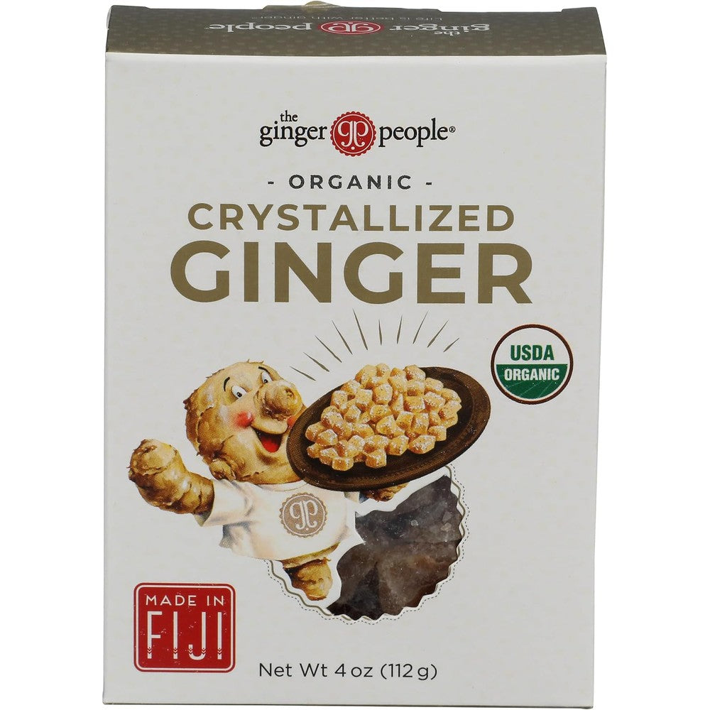 The Ginger People Candy Crystallized Ginger Organic Diced Sweet Spicy Snack Sourced From Fiji For Baking And Nausea Relief 4 Ounce