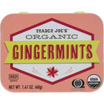 Trader Joe's Organic Gingermints Gluten Free and Vegan Ginger Candy Pastilles for Digestion and Fresh Breath, 1.41 Ounce Tin (Pack of 4)