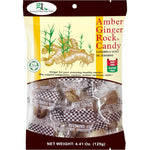 New Midori Trading GT Amber Ginger Rock Candy Sweet Cane Sugar And Spicy Ginger Flavor Four Pack Total Seventeen Point Six Four Ounces